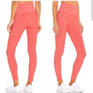 Beach Riot Orange Ribbed Athletic Workout Leggings